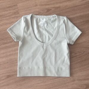 Wild Fable Cropped Short Sleeve T-shirt - Light Green